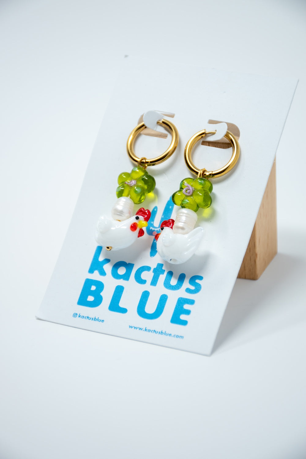 Chicken Little Charm Hoops