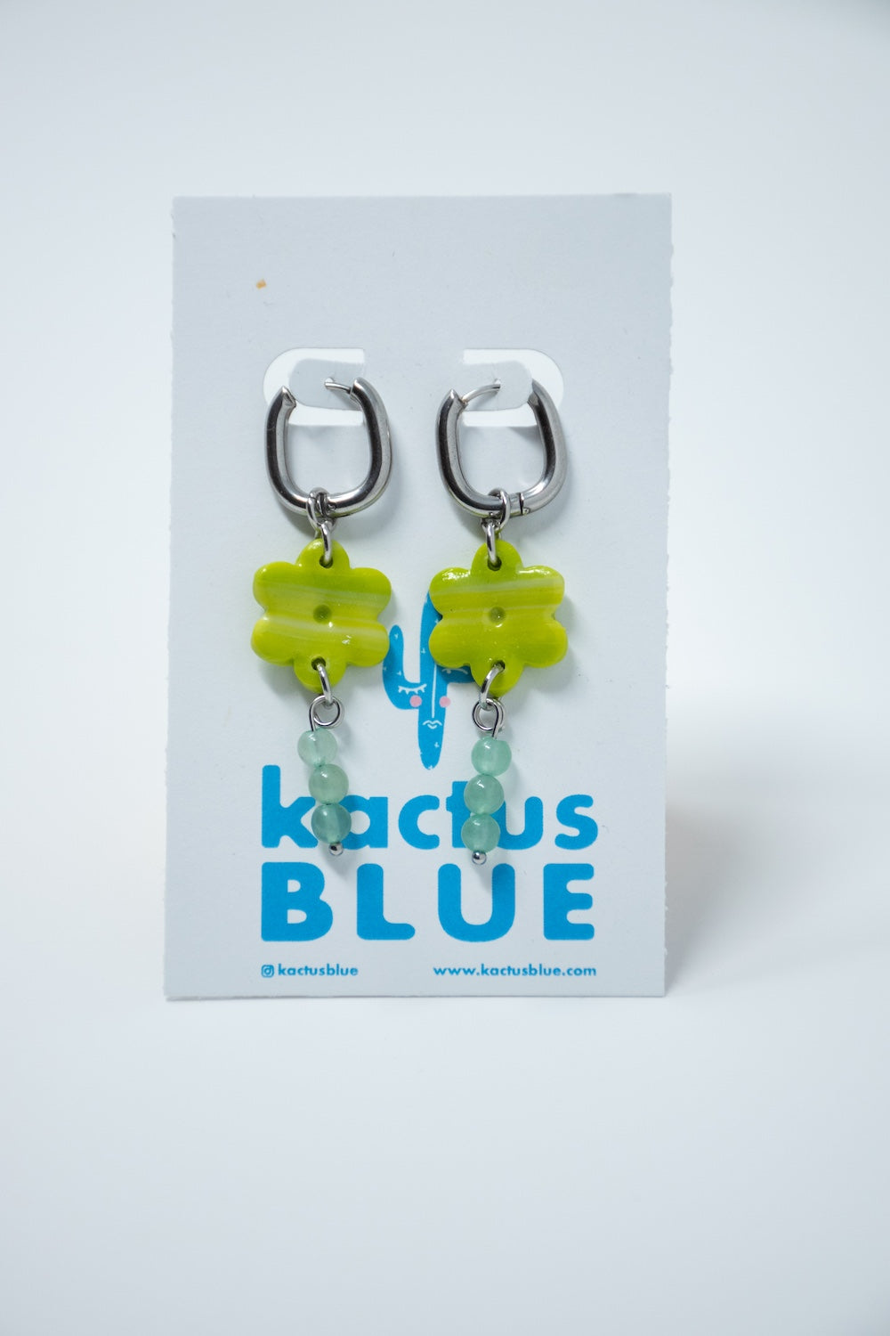 Flower Charms on Oval Hoop