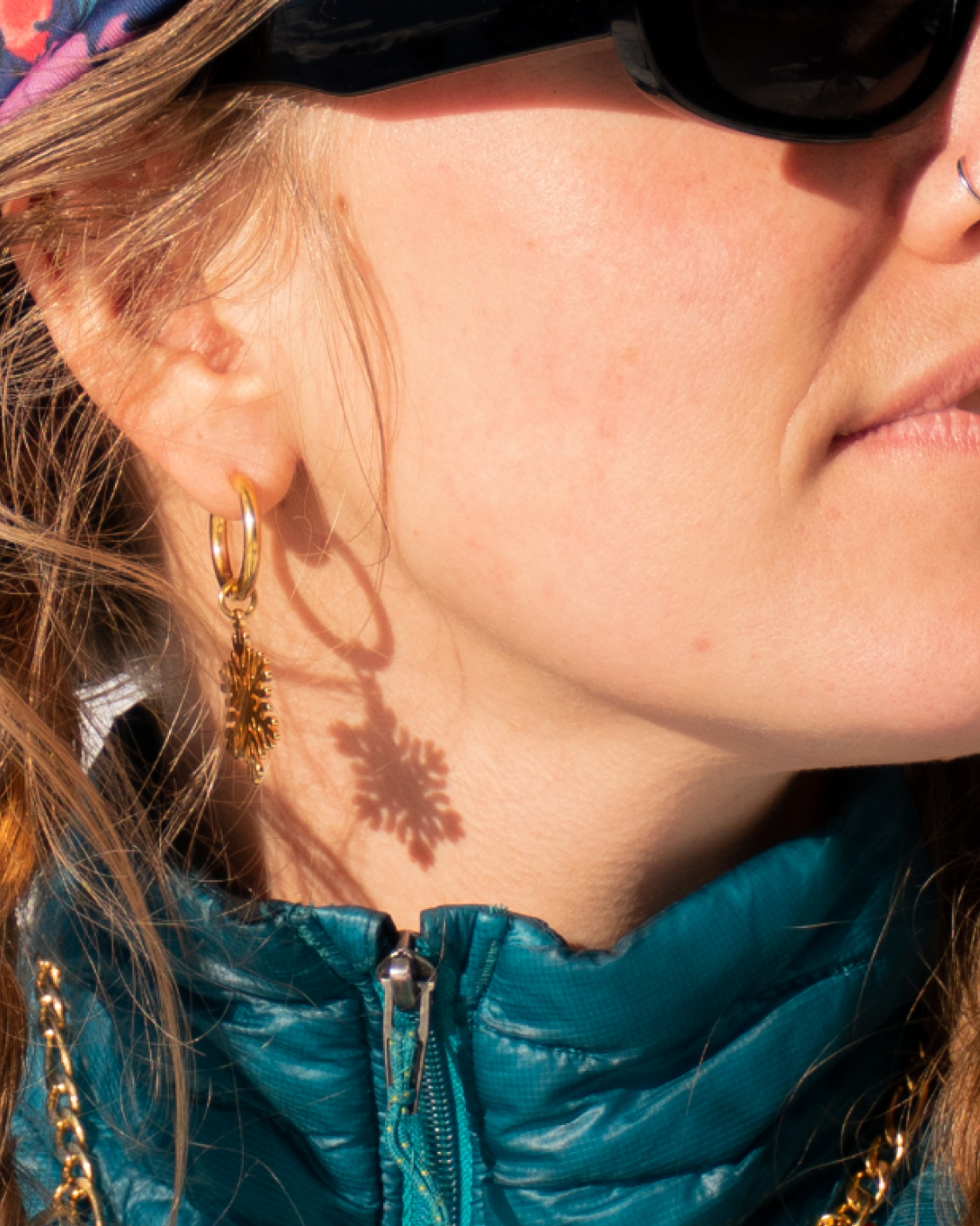 Snowflake Charm Hoops