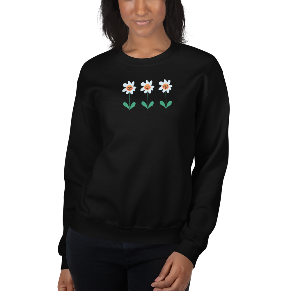 Unisex Sweatshirt with Flower Buds