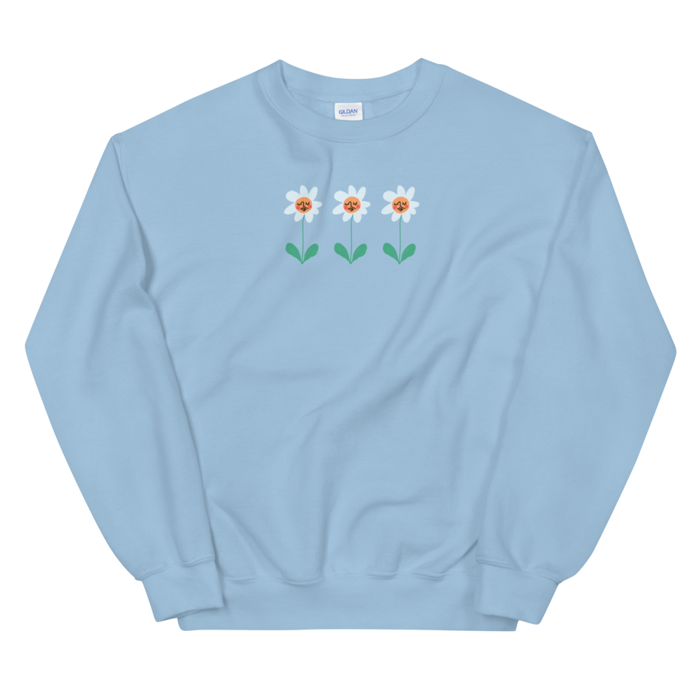 Unisex Sweatshirt with Flower Buds