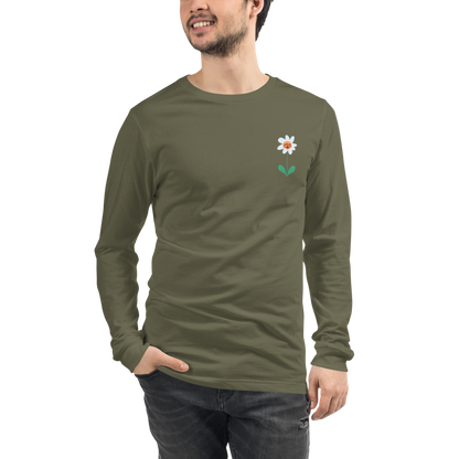 Unisex Long Sleeve Tee with 3 Buds