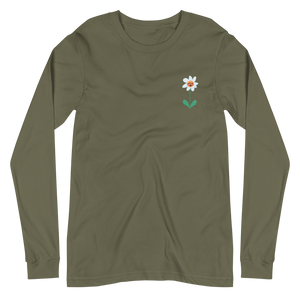 Unisex Long Sleeve Tee with 3 Buds