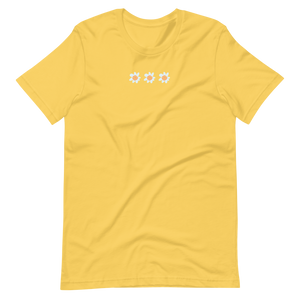 Short-Sleeve Unisex T-Shirt with 3 Flowers